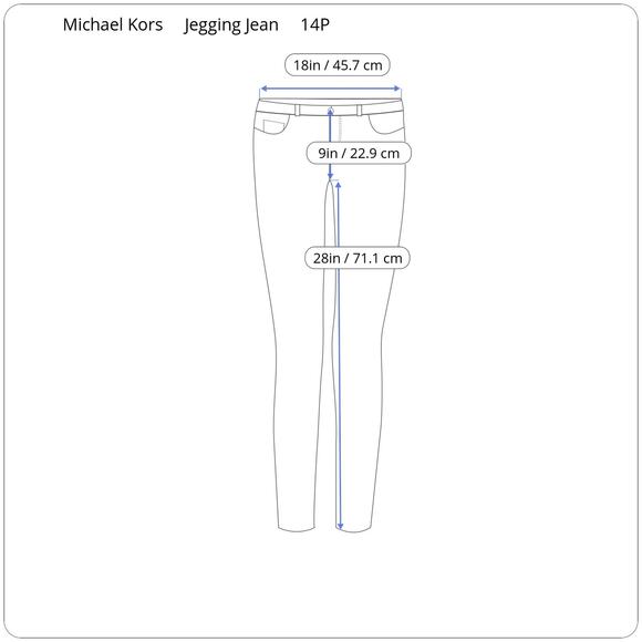 Michael Kors Womens Jeans Size 14P Jegging Stretch Dark Wash Lightweight Classic - Picture 10 of 10